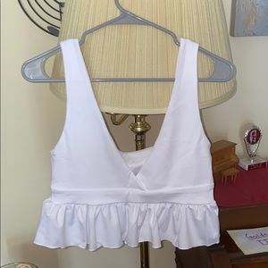 Plunge Ruffle Tank Top